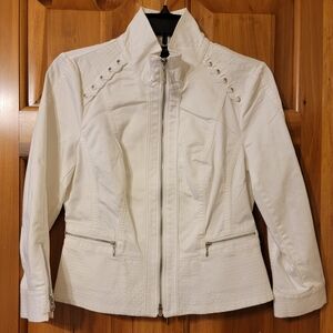 White House Black Market Off-White Utility Jacket